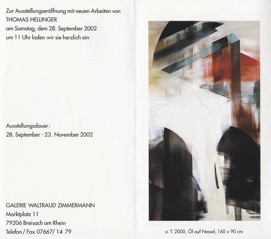 Einladungskarte: Galerie Waltraud Zimmermann, Breisach