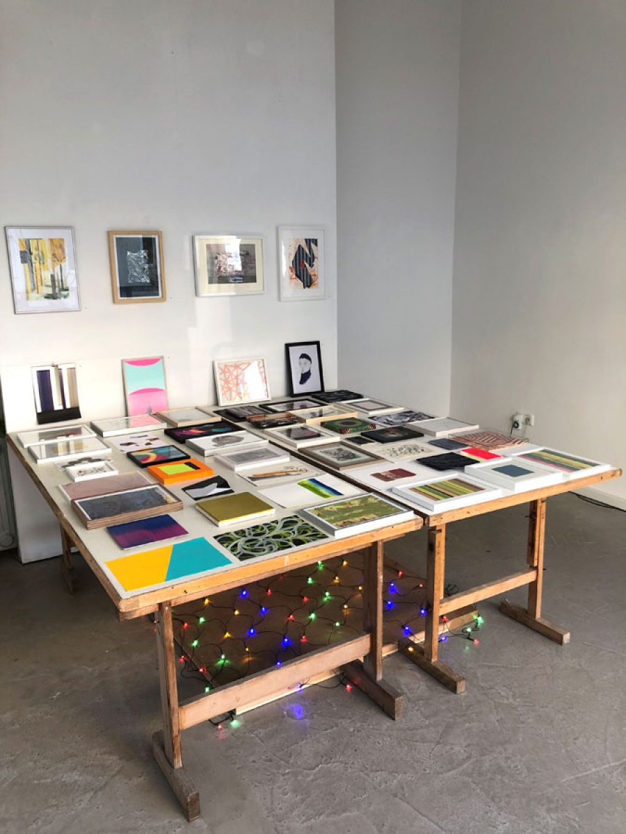 augsburg contemporary • Blick in die Ausstellung sixty niftiy, 2019