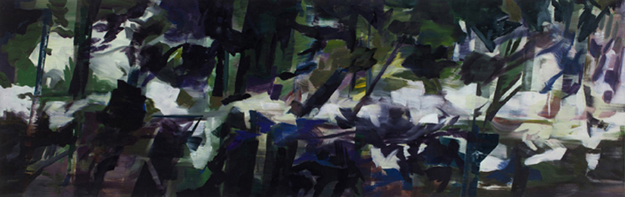 Thomas Hellinger • Mahler 1, 2010 • Öl auf Nessel • 80 x 250 cm