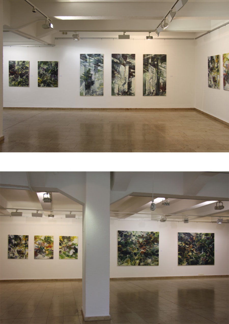 Ausstellung Thomas Hellinger TRANSIT, Galerie am Ratswall, Bitterfeld-Wolfen, 2017. 2 Galerieansichten
